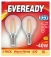 Eveready LED Filament Golf E14 (SES) 470lm 4W 2,700K (Warm White) Box Of 2