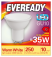 Eveready LED GU10 250lm 3.1W 3,000K (Warm White), Box Of 1