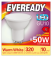 Eveready LED GU10 320lm 4.7W 3,000K (Warm White), Box Of 1