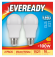 Eveready LED GLS E27 (ES) 1,521lm 13.8W 3,000K (Warm White), Box Of 2