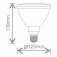 11W LED E27 Dimmable Lamp, PAR38 Shape 60Deg