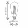 4W ST64 Decorative LED Filament Lamp With Gold Antique Coating