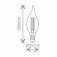 4W Bent-tip Candle, Decorative LED Filament Lamp With Gold Antique Coating