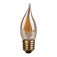 4W Bent-tip Candle, Decorative LED Filament Lamp With Gold Antique Coating