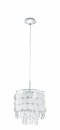 Pendant Light Steel Chrome / Film, Brilliant Glass Mother-of-pearl, Clear - FEDRA 2