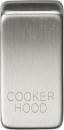 Switch cover "marked COOKER HOOD" - brushed chrome