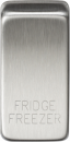 Switch cover "marked FRIDGE/FREEZER" - brushed chrome