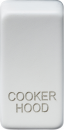 Switch cover "marked COOKER HOOD" - matt white