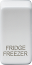 Switch cover "marked FRIDGE/FREEZER" - matt white