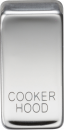 Switch cover "marked COOKER HOOD" - polished chrome