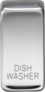 Switch cover "marked DISHWASHER" - polished chrome