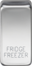 Switch cover "marked FRIDGE/FREEZER" - polished chrome