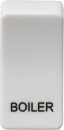 Switch cover "marked BOILER" - white