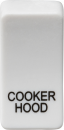 Switch cover "marked COOKER HOOD" - white