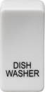 Switch cover "marked DISHWASHER" - white