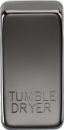 Switch cover "marked TUMBLE DRYER" - black nickel