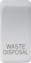 Switch cover "marked WASTE DISPOSAL" - matt white