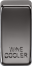 Switch cover "marked WINE COOLER" - black nickel