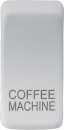 Switch cover "marked COFFEE MACHINE" - matt white