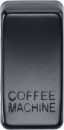 Switch cover "marked COFFEE MACHINE" - matt black