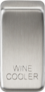 Switch cover "marked WINE COOLER" - brushed chrome