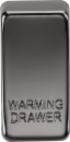 Switch cover "marked WARMING DRAWER" - black nickel