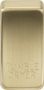 Switch cover "marked TUMBLE DRYER" - brushed brass