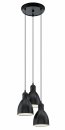 Pendant Light Steel Black, White - PRIDDY