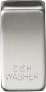 Switch cover "marked DISHWASHER" - brushed chrome