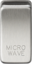 Switch cover "marked MICROWAVE" - brushed chrome