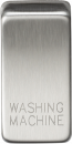 Switch cover "marked WASHING MACHINE" - brushed chrome