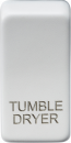 Switch cover "marked TUMBLE DRYER" - matt white