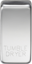 Switch cover "marked TUMBLE DRYER" - polished chrome