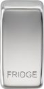 Switch cover "marked FRIDGE" - polished chrome