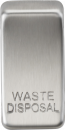 Switch cover "marked WASTE DISPOSAL" - brushed chrome