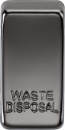 Switch cover "marked WASTE DISPOSAL" - black nickel