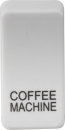 Switch cover "marked COFFEE MACHINE" - white