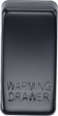 Switch cover "marked WARMING DRAWER" - matt black