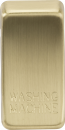 Switch cover "marked WASHING MACHINE" - brushed brass