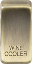 Switch cover "marked WINE COOLER" - antique brass