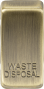 Switch cover "marked WASTE DISPOSAL" - antique brass