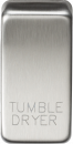 Switch cover "marked TUMBLE DRYER" - brushed chrome