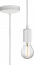 1.8m E27 Contemporary Pendant Set - Matt White