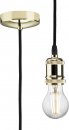 1.8m E27 Vintage Pendant Set - Polished Brass