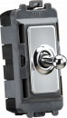 20AX 1G DP Toggle switch - polished chrome