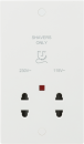 115/230V Dual Voltage Shaver Socket with Neon