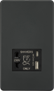 Shaver socket with dual USB A+C (5V DC 2.4A shared) - Anthracite