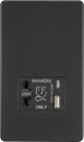 Shaver socket with dual USB A+C (5V DC 2.4A shared) - matt black