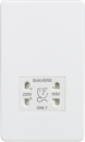 Screwless 115/230V Dual Voltage Shaver Socket - Matt White