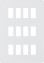 Screwless 12G grid faceplate - matt white